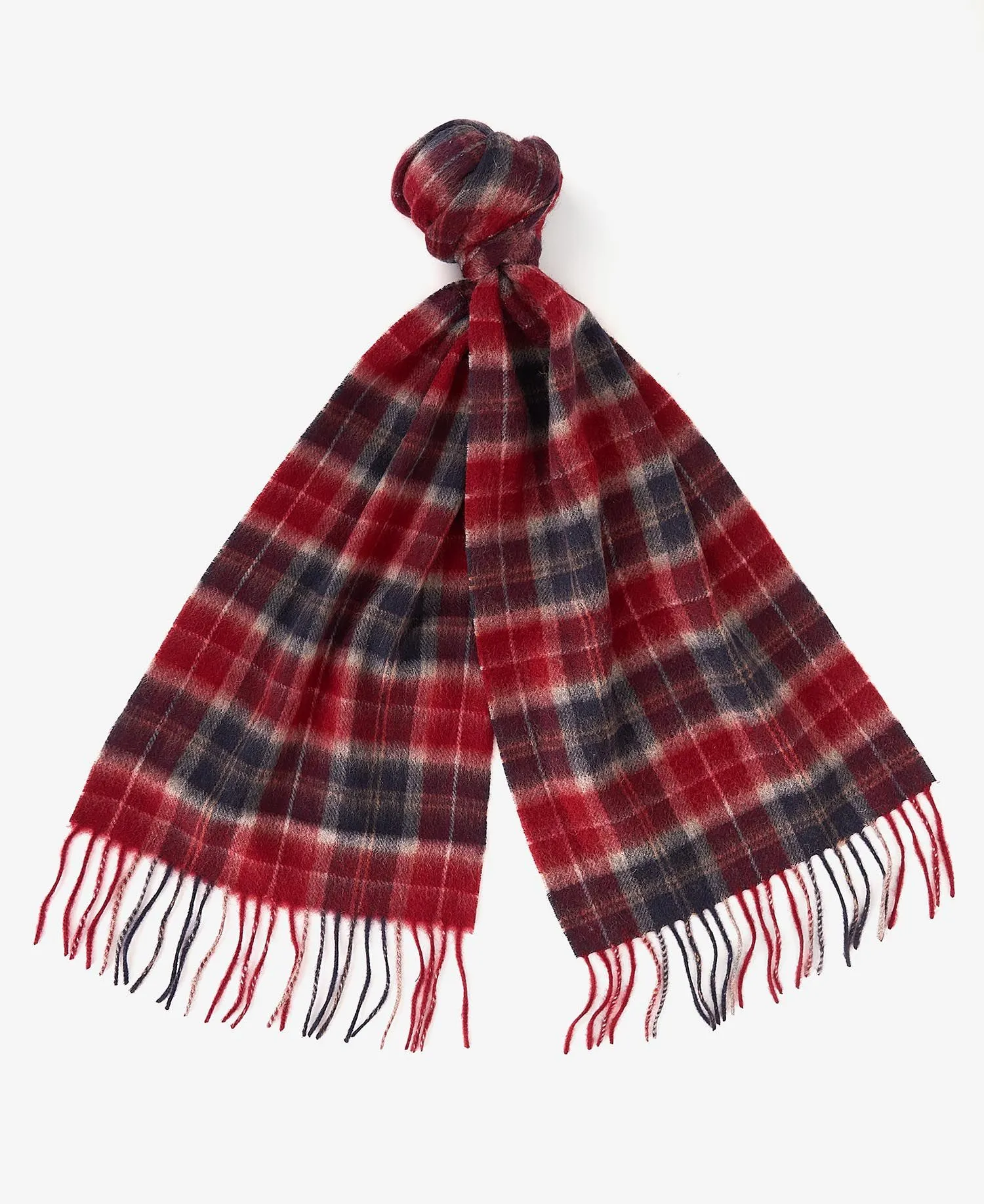 Barbour - Tartan Scarf And Glove Gift Set, Cranberry