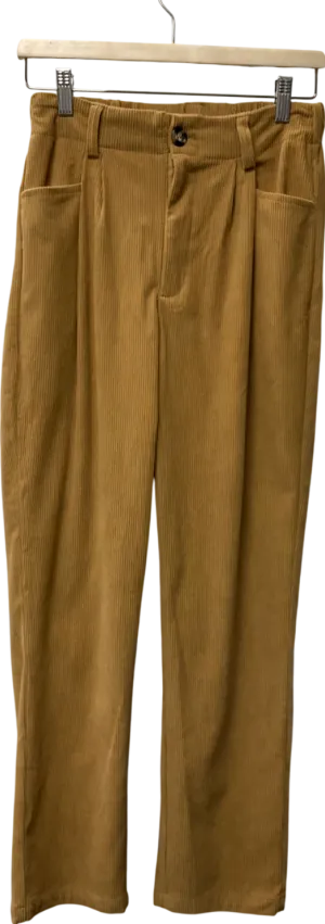 Beige Corduroy Trousers UK S