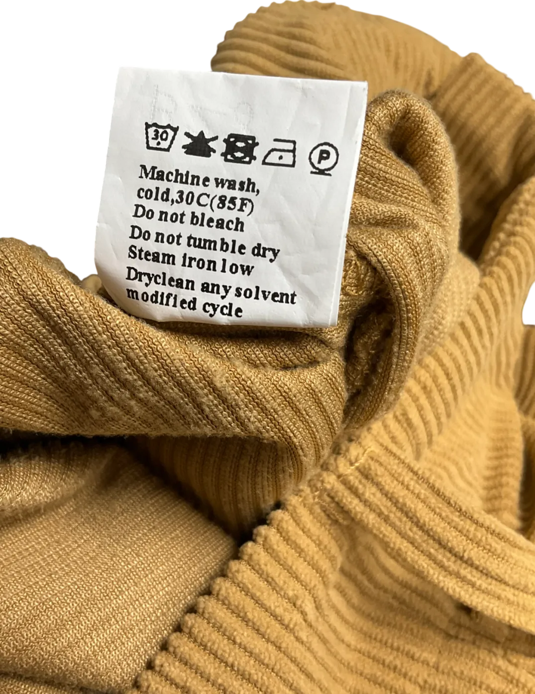 Beige Corduroy Trousers UK S
