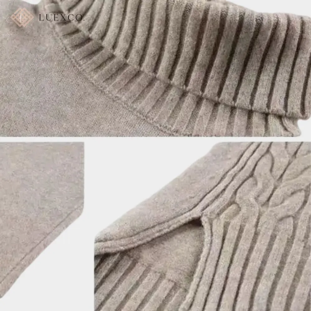 Luexco Turtleneck Sweater and Wide Leg Pants Two Piece Set