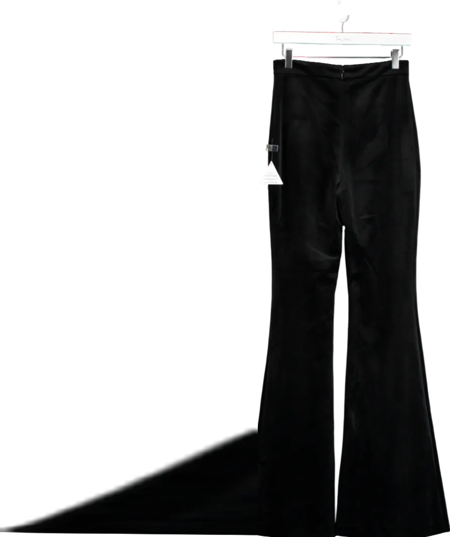 Nadine Merabi Davina Black Velvet Trousers UK S
