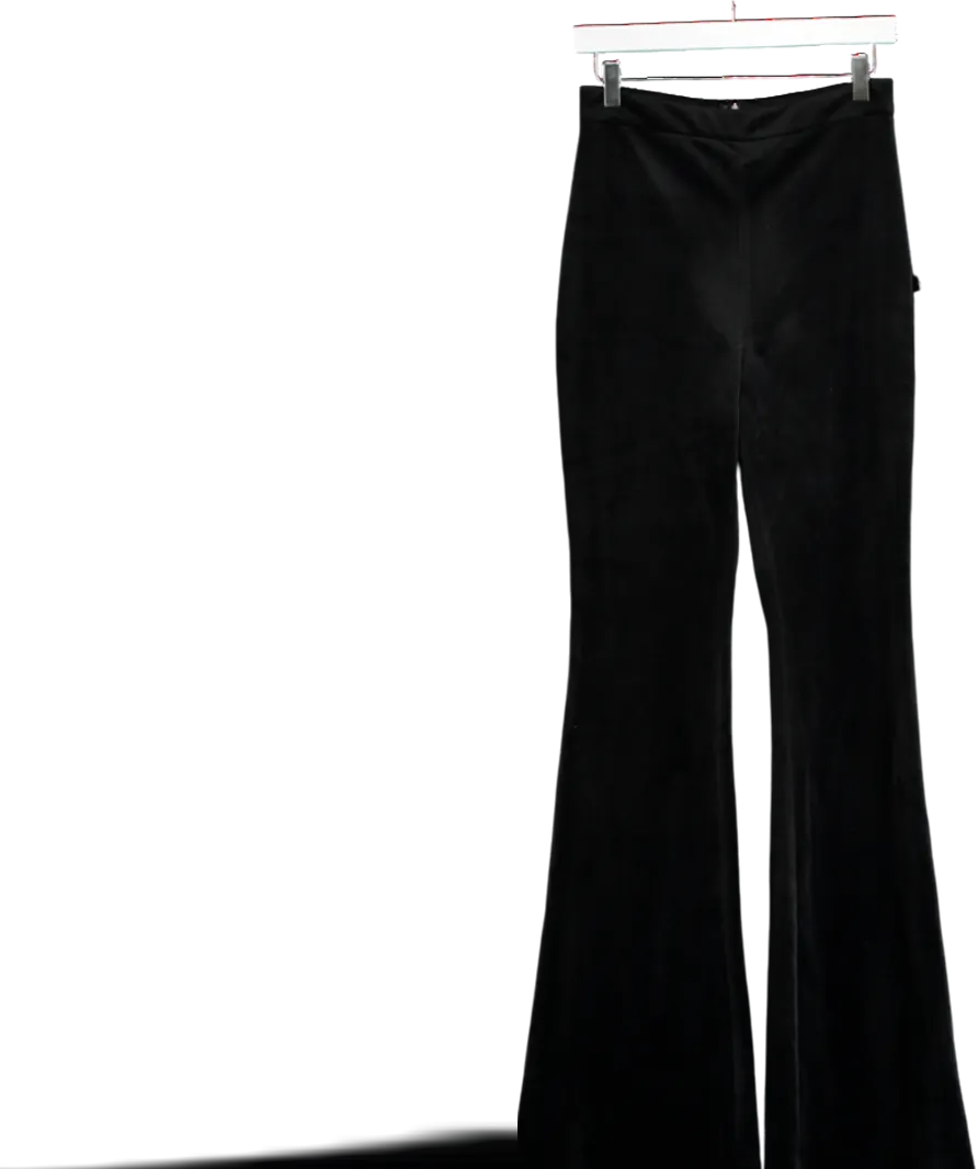 Nadine Merabi Davina Black Velvet Trousers UK S