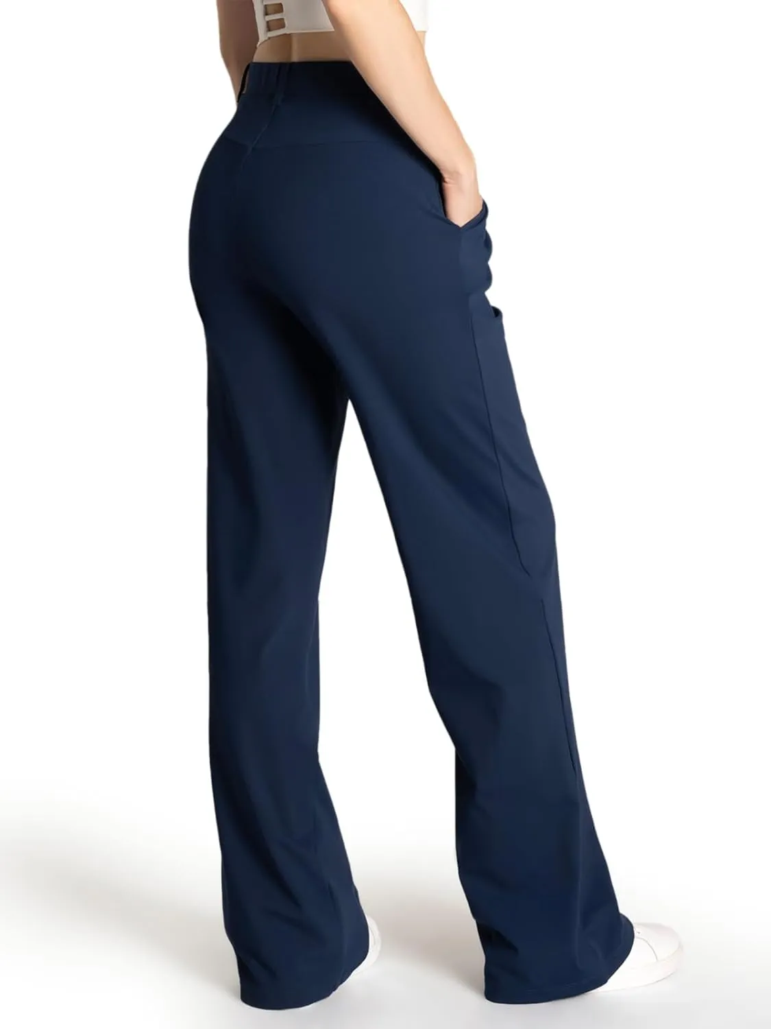 Safort Wide Leg Pants Women Dress Pants 28"/31"/34" Business Casual Trousers Work Office Loose Slacks Belt Loops Pockets