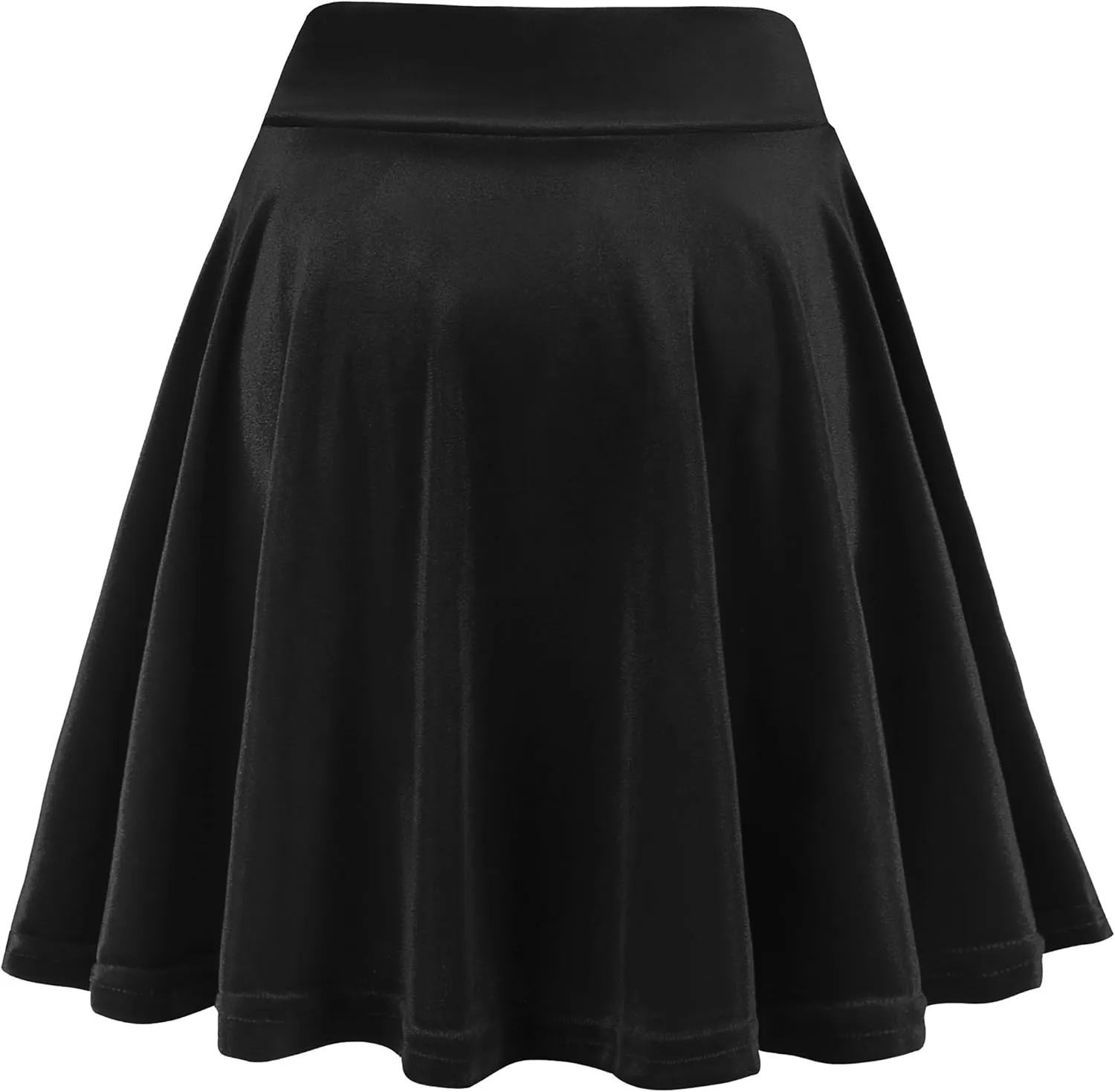 Urban CoCo Women's Vintage Velvet Stretchy Mini Flared Skater Skirt