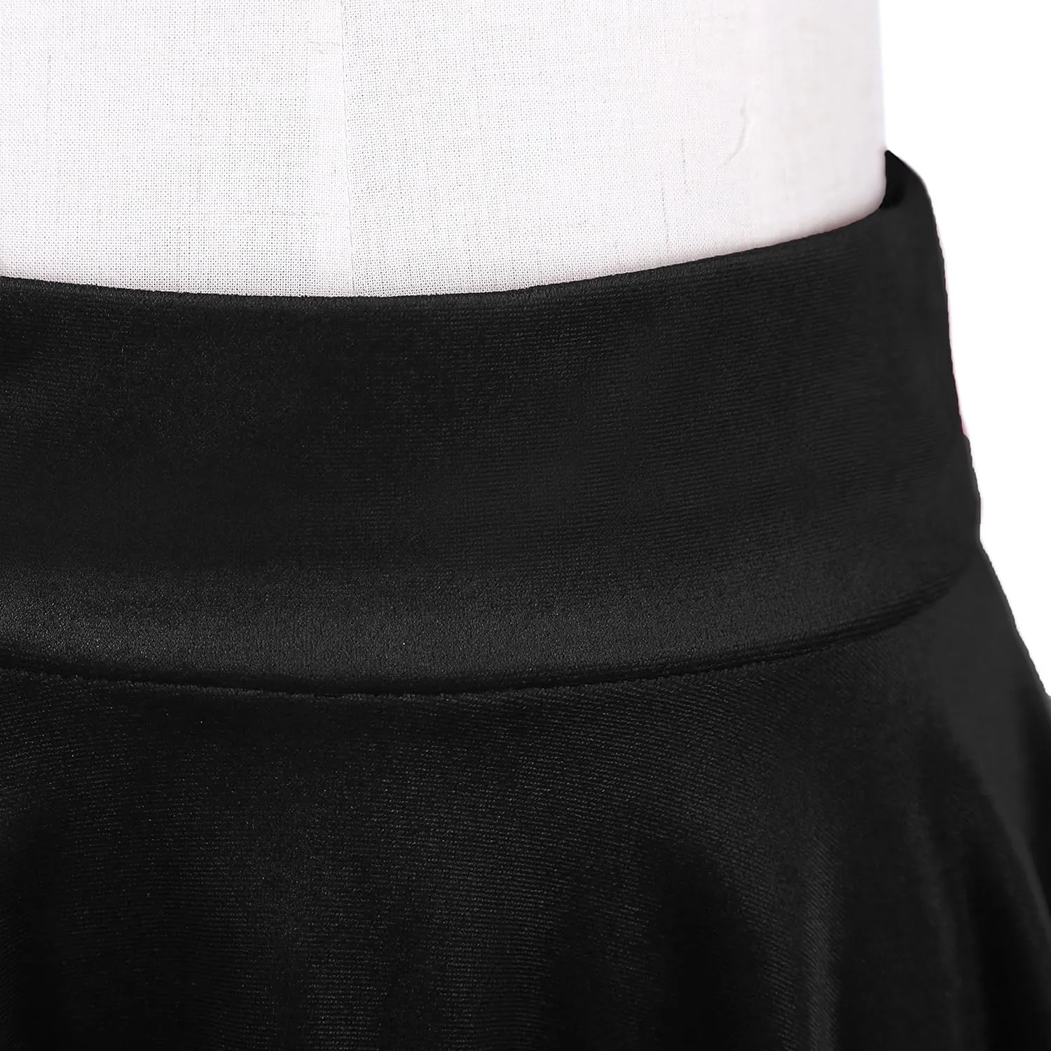 Urban CoCo Women's Vintage Velvet Stretchy Mini Flared Skater Skirt