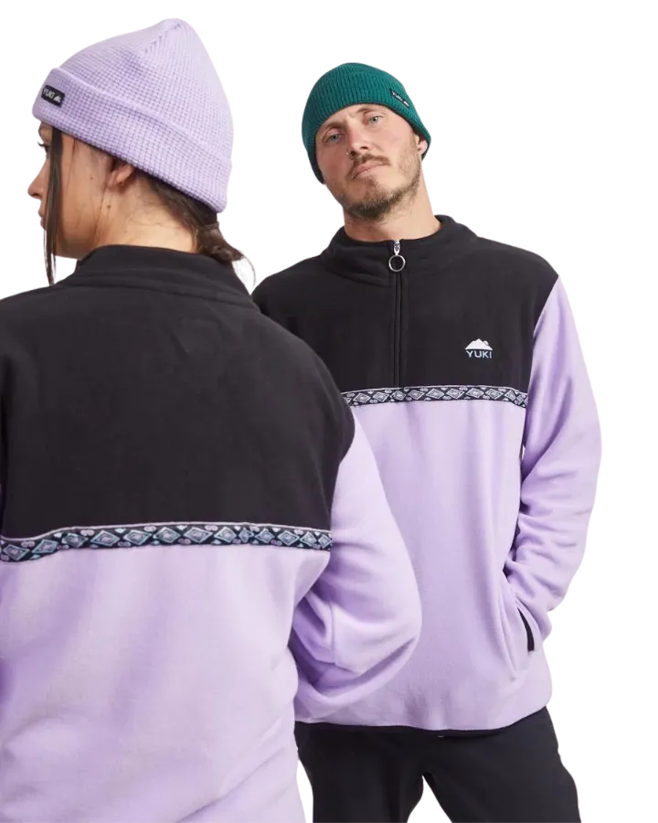 Yuki Threads Mountain Vibes Fleece - Black/Purple Haze